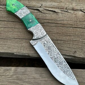 Hand-Engraved Hunting Knife-0320