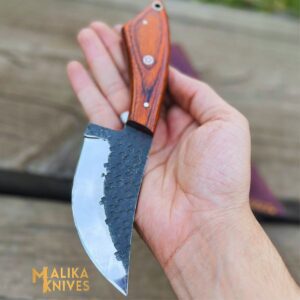 Handcrafted Fixed Blade Skinner Knife with Durable Pakka Wood Handle-0031