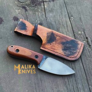 Premium Custom EDC Skinner Knife with Handcrafted Leather Sheath – Razor-Sharp Survival Tool-0023