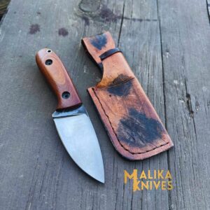 Premium Custom EDC Skinner Knife with Handcrafted Leather Sheath – Razor-Sharp Survival Tool-0023