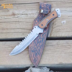 Premium Full-Tang Hunter Point Bowie Knife for Ultimate Precision and Durability-0021