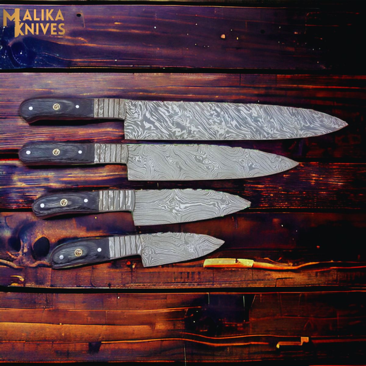 High-quality Damascus kitchen knife set for versatile use-0209