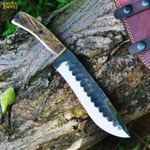 Hand forged D2 Stag Seeker Hunting Knife – with Full Tang Build-0346