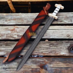 Handcrafted Viking Sword with Damascus Steel Blade-911