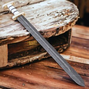 Handcrafted Viking Sword with Damascus Steel Blade-911