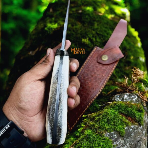 Damascus Stag bowie knife