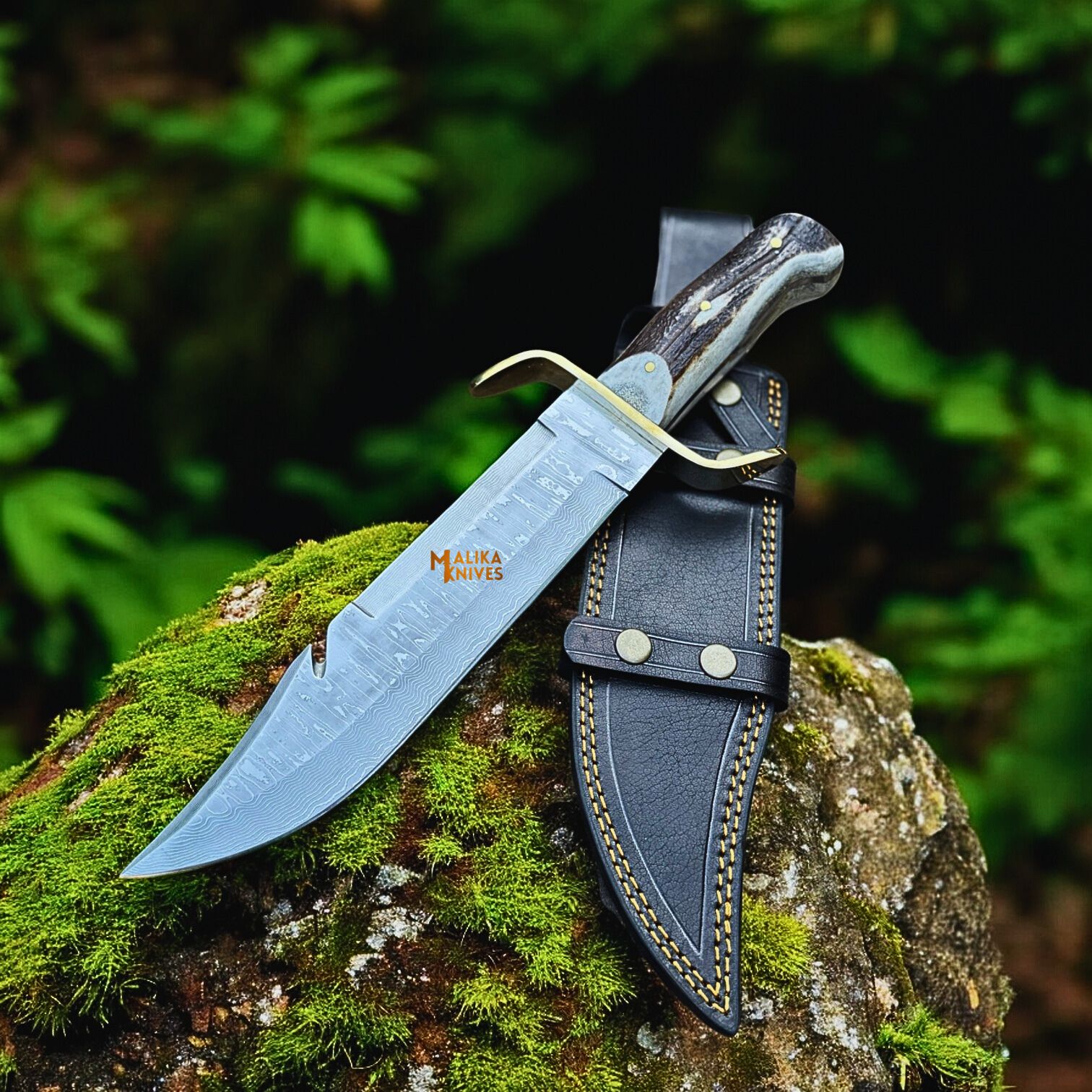 SS Damascus Bowie knife